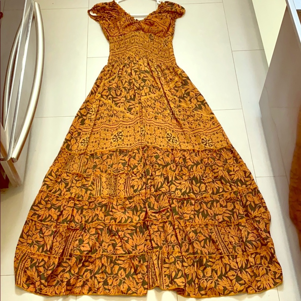 Bronze/Green Summer Maxidress from Ibiza